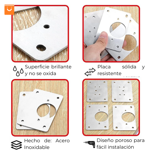HingeSafe™ - Placa contenedora de bisagra