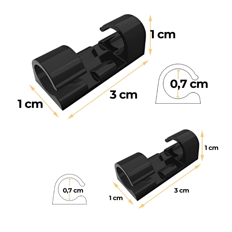 ClipCord™ - CLIP PLÁSTICO AUTOADHESIVO PARA ORGANIZAR CABLES