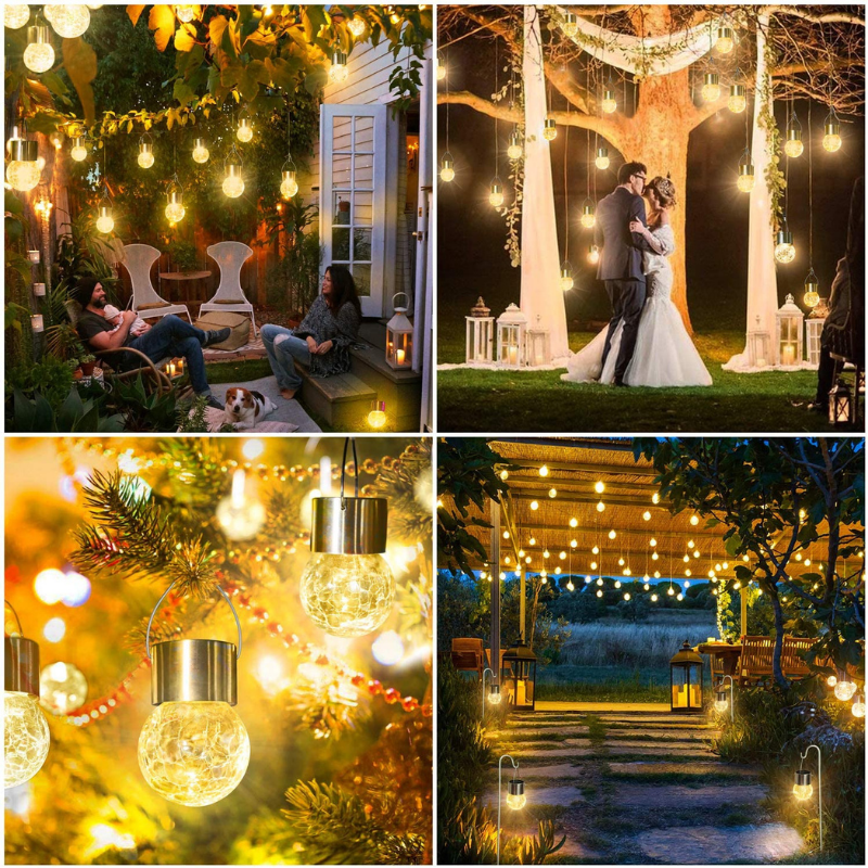 GlowSpectrum™ - Luces solares colgantes para el exterior