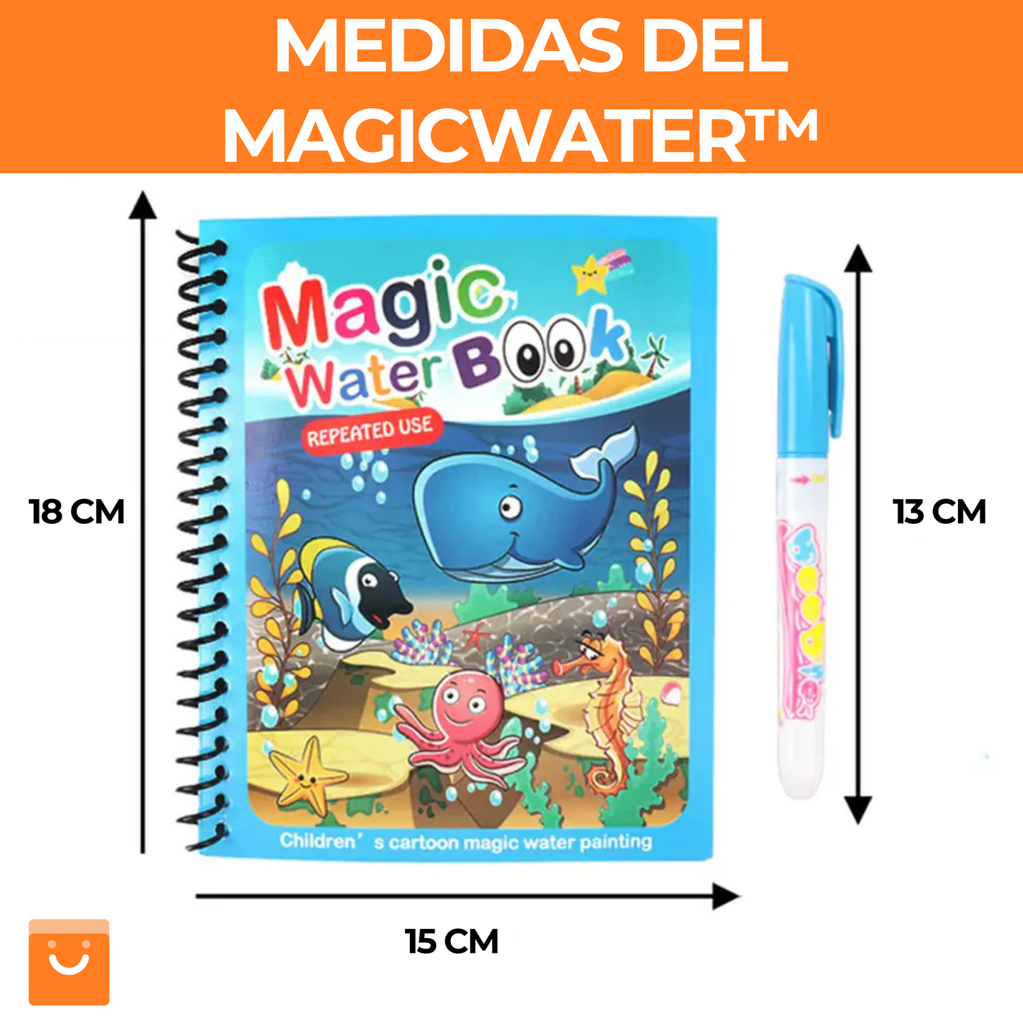 MagicWater™  - Libro reutilizable para niños, que se pinta con agua