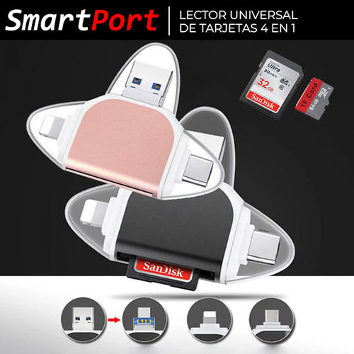 SmartPort™ - Lector universal de tarjetas 4 en 1