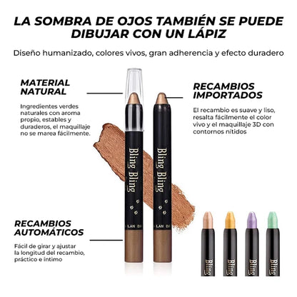 GlitzGlide™ - Lápiz de ojos resistente al agua