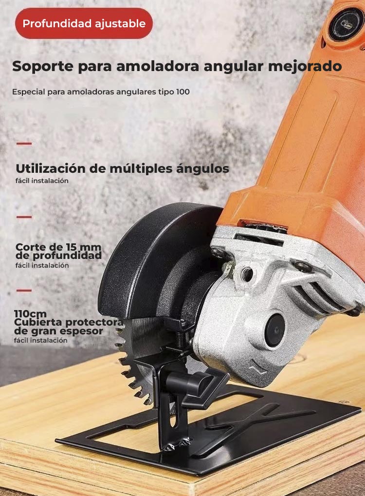 SafeGrind™ - Soporte metálico ajustable para amoladora angular