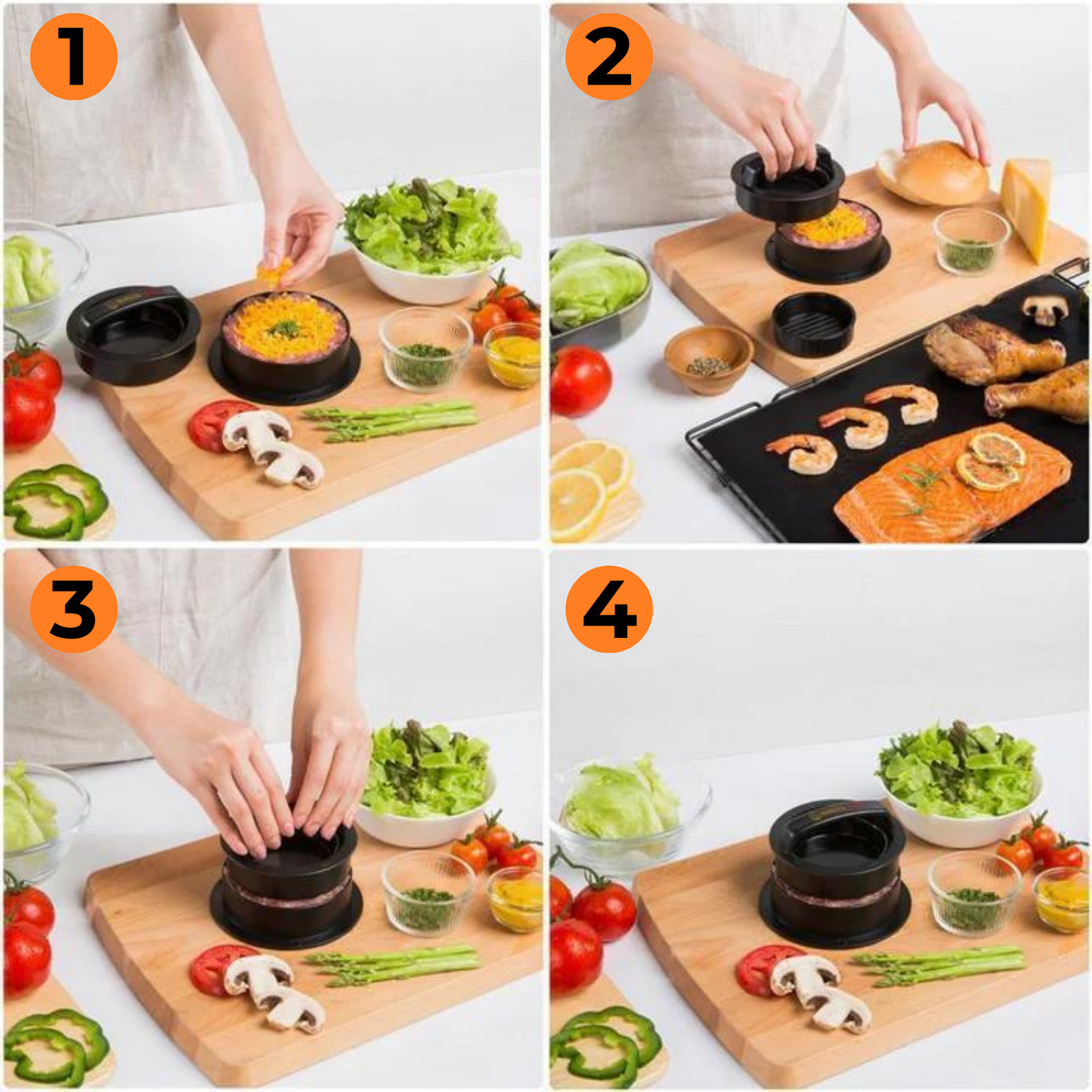 BurgerBuilder  PerfectPress™ - Prensa de carne para hamburguesas