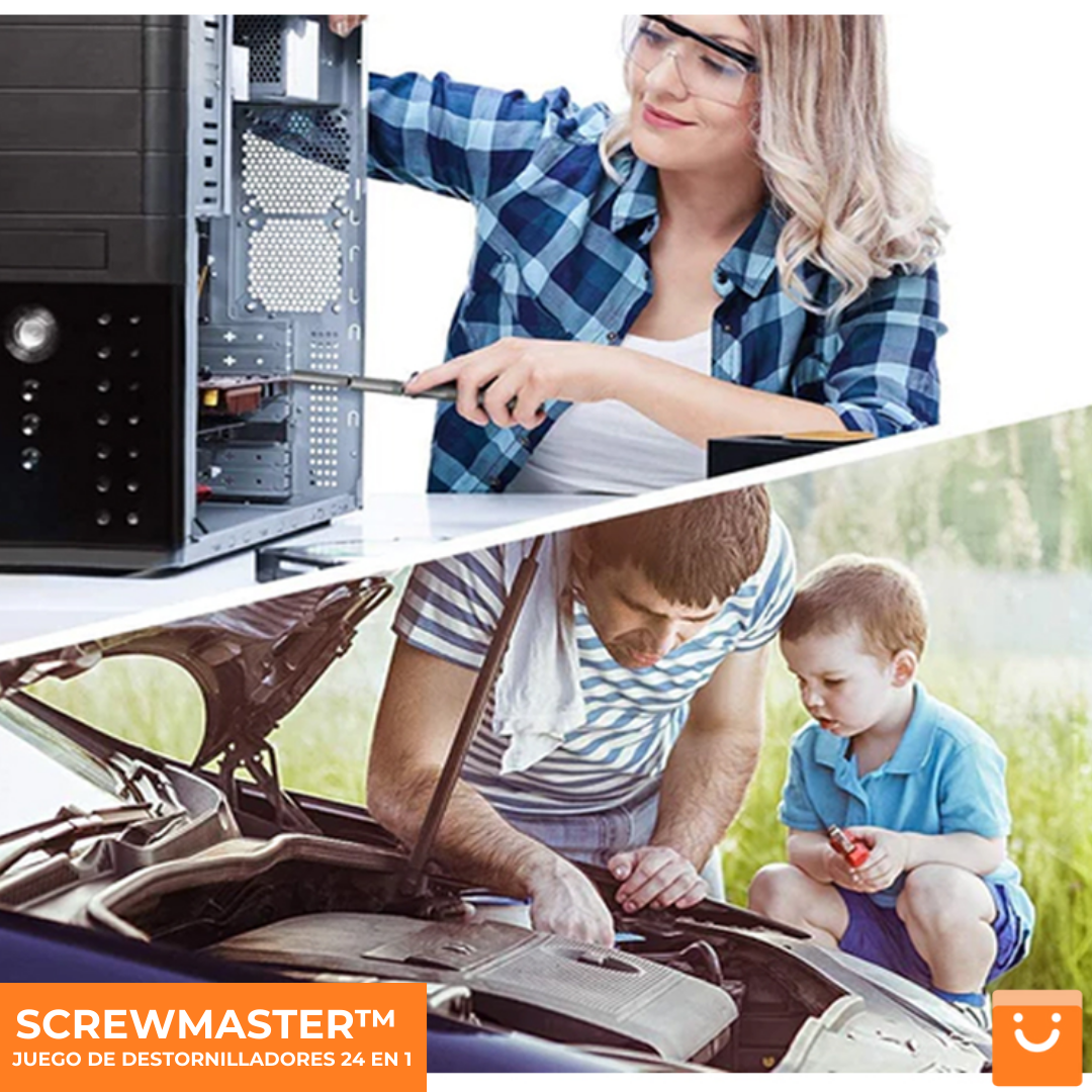 SCREWMASTER™ - JUEGO DE DESTORNILLADORES 24 EN 1