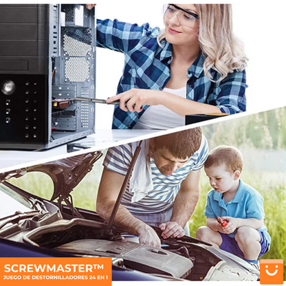 SCREWMASTER™ - JUEGO DE DESTORNILLADORES 24 EN 1