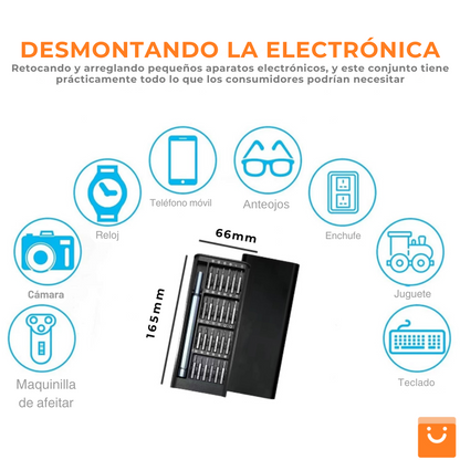 SCREWMASTER™ - JUEGO DE DESTORNILLADORES 24 EN 1