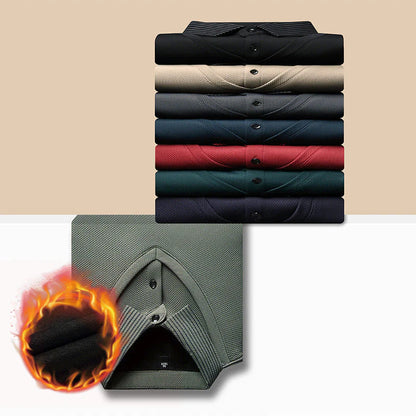 PrimeStripe™ -  Sueter a rayas con solapas de dos piezas