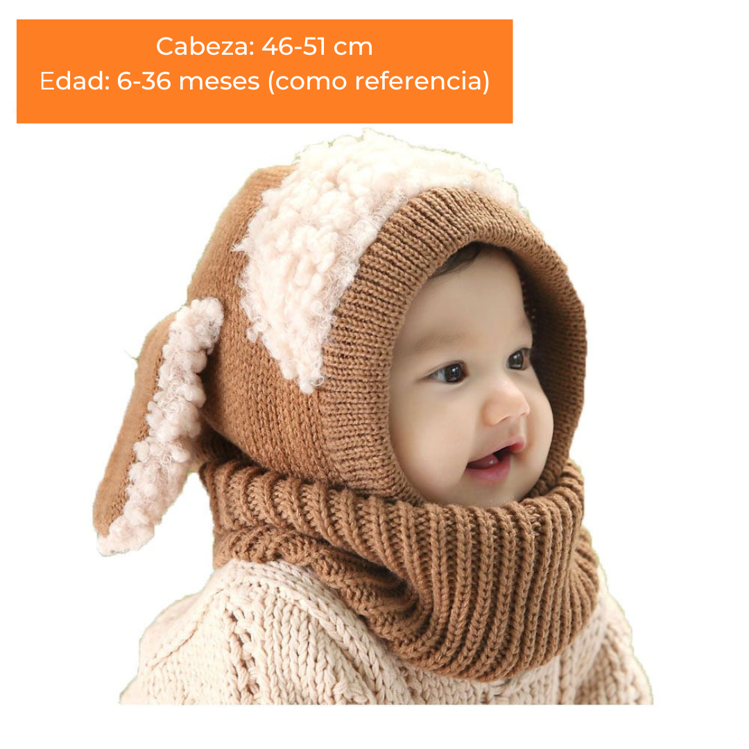 CozyCap™ -  gorro capucha y bufanda de lana perfecto para tu bebé