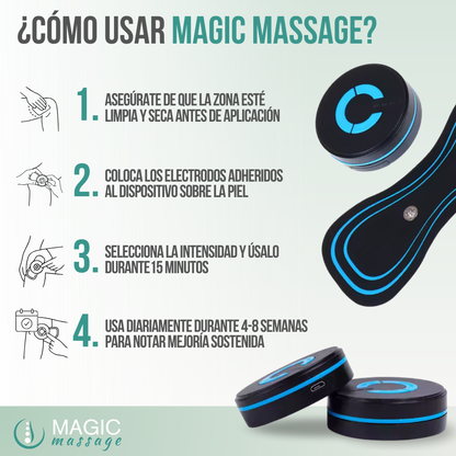 Magic Massage™ - Alivio donde estés, sin cables y sin complicaciones