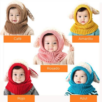 CozyCap™ -  gorro capucha y bufanda de lana perfecto para tu bebé