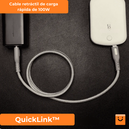 QuickLink™ - Cable retráctil de carga rápida de 100W