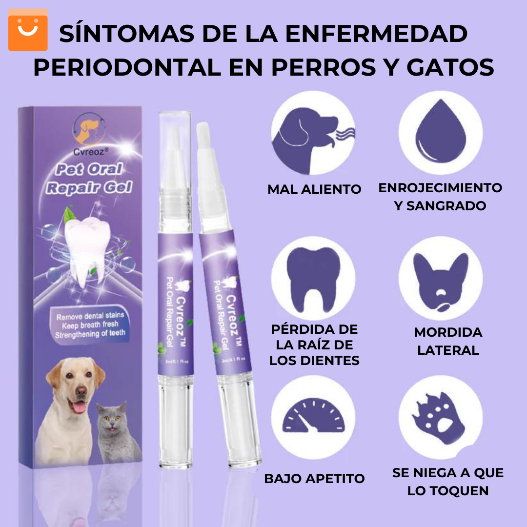 PetOralCare Gel™ - Gel para el blanqueamiento y aseo bucal de mascotas.