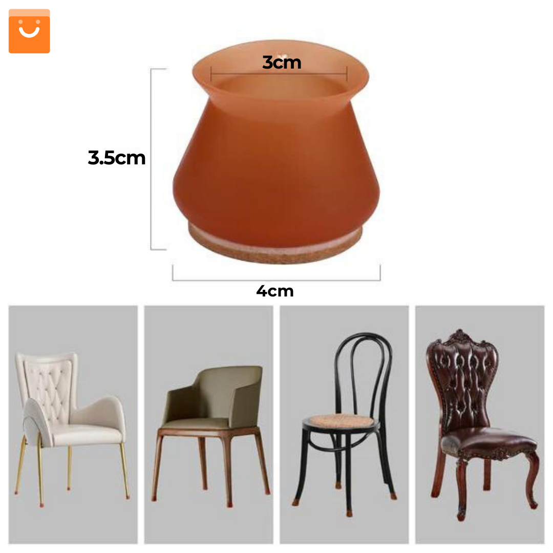 FornitureFoot Shield™ - Kit de 16 piezas de silicona para proteger las patas de tus sillas y mesas