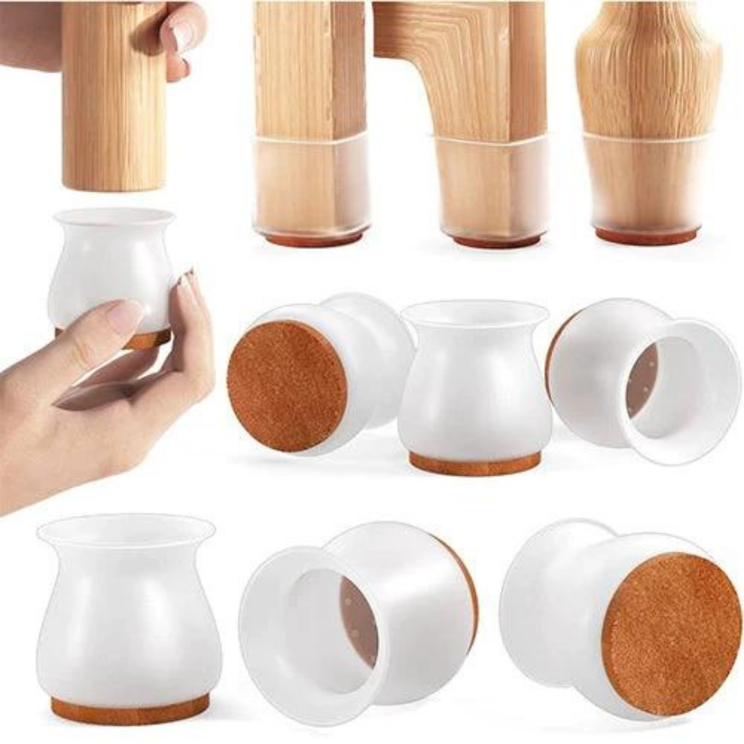 FornitureFoot Shield™ - Kit de 16 piezas de silicona para proteger las patas de tus sillas y mesas