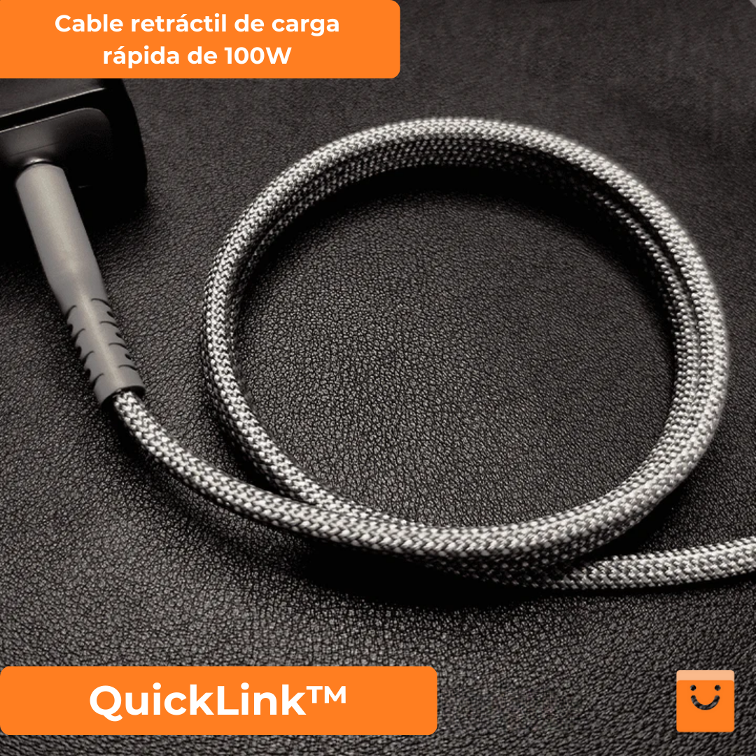 QuickLink™ - Cable retráctil de carga rápida de 100W