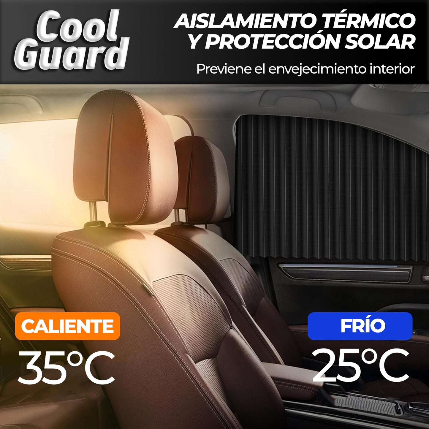 CoolGuard™ - Cortinas opacas magnéticas para auto