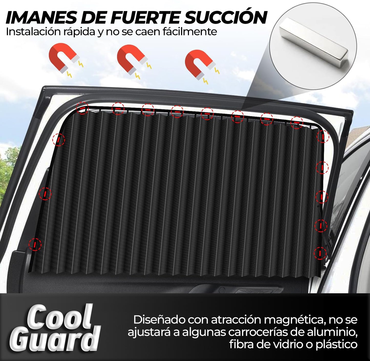 CoolGuard™ - Cortinas opacas magnéticas para auto