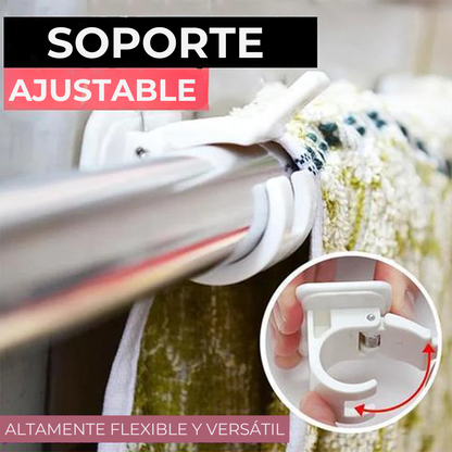 Sup™ - Soportes para cortinas ajustables sin clavos