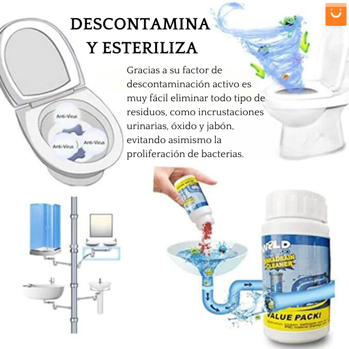 WildTornado™ - Potente limpiador de fregadores y desagües