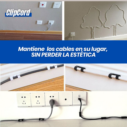 ClipCord™ - CLIP PLÁSTICO AUTOADHESIVO PARA ORGANIZAR CABLES