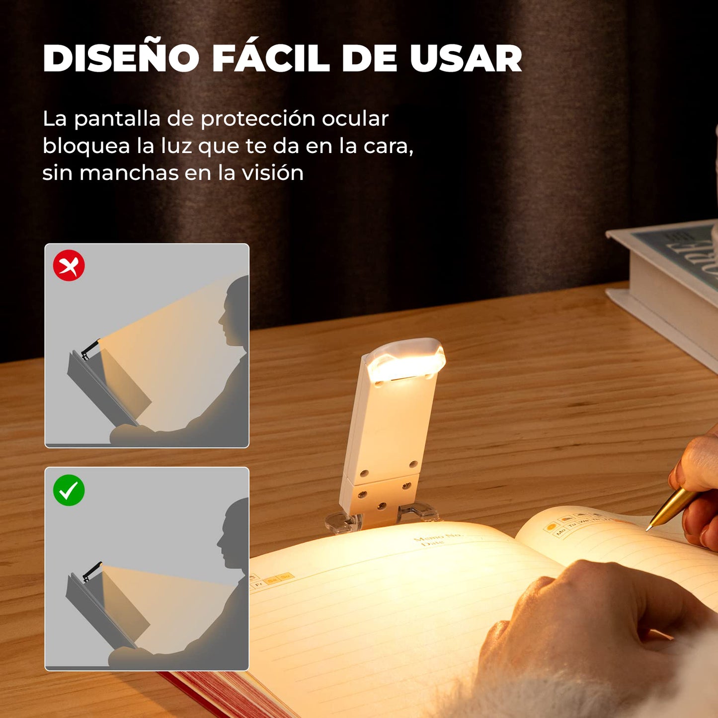 NightOwl™ - Linterna para lectura con conexión USB