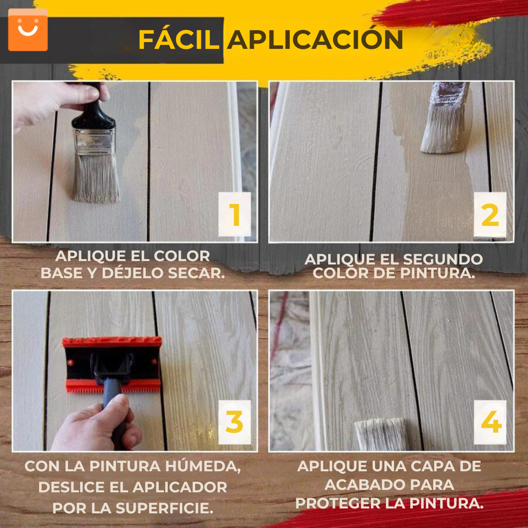 WoodTone Paint™ - Herramienta para pintar vetas de madera