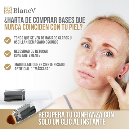 BlancV™  - Cobertura perfecta, piel cuidada, maquillaje inteligente