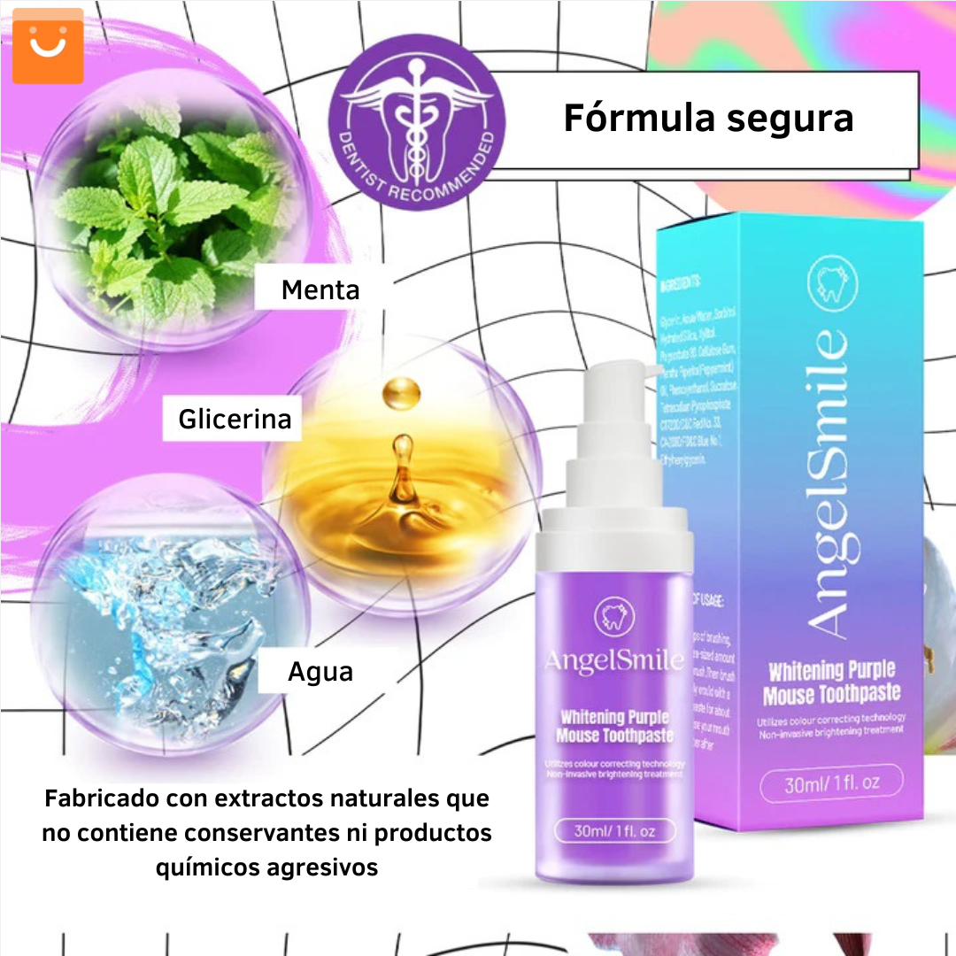 ⚡ Oferta Flash |  AngelSmile™- Pasta de dientes en mousse morada blanqueadora