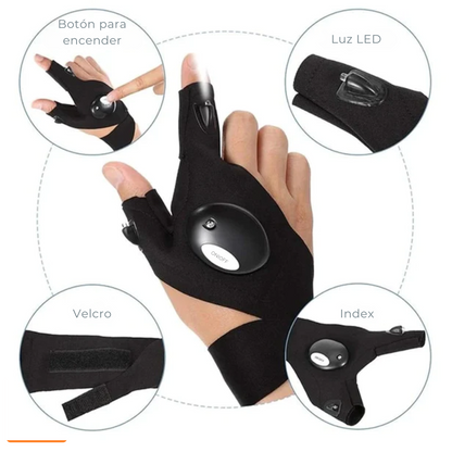 Flashgo™ - GUANTES CON LUCES LED IMPERMEABLES (PAR)