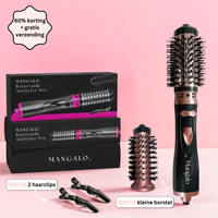 cepillo pequeño y 2 pinzas de cabello de regalo