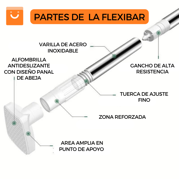 FlexiBar™ - ¡Cuelga lo que quieras, donde tu quieras!