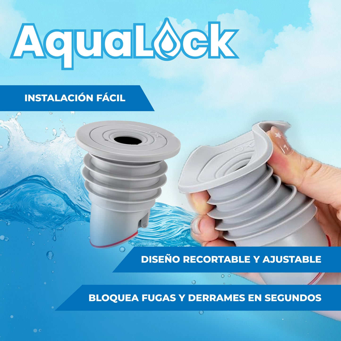AquaLock™ - Válvula para lavadoras anti-derrames