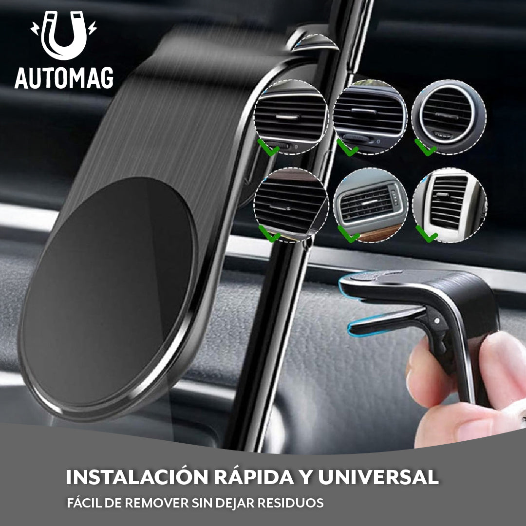 AutoMag™ - Soporte seguro con imán y logo personalizado