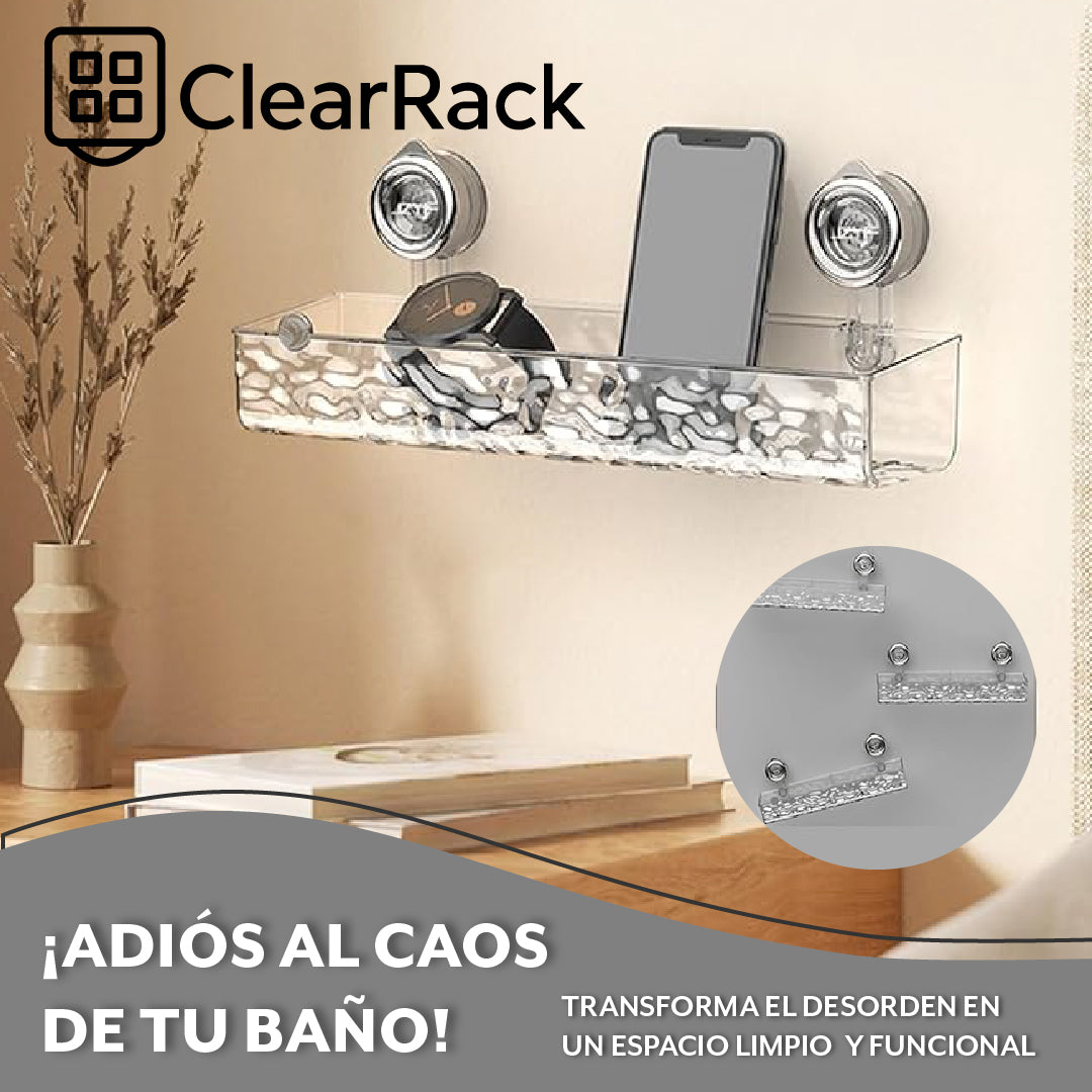 ClearRack™ - Organiza tu baño sin clavos ni daños