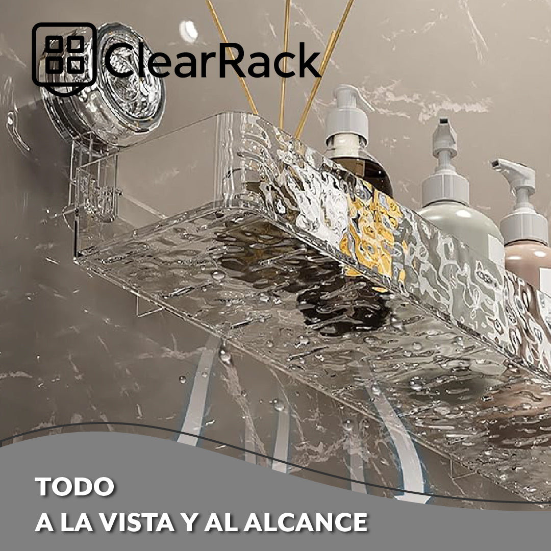 ClearRack™ - Organiza tu baño sin clavos ni daños