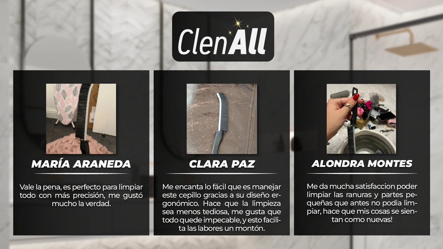 Clenall™ - Cepillo alargado de cerdas duras