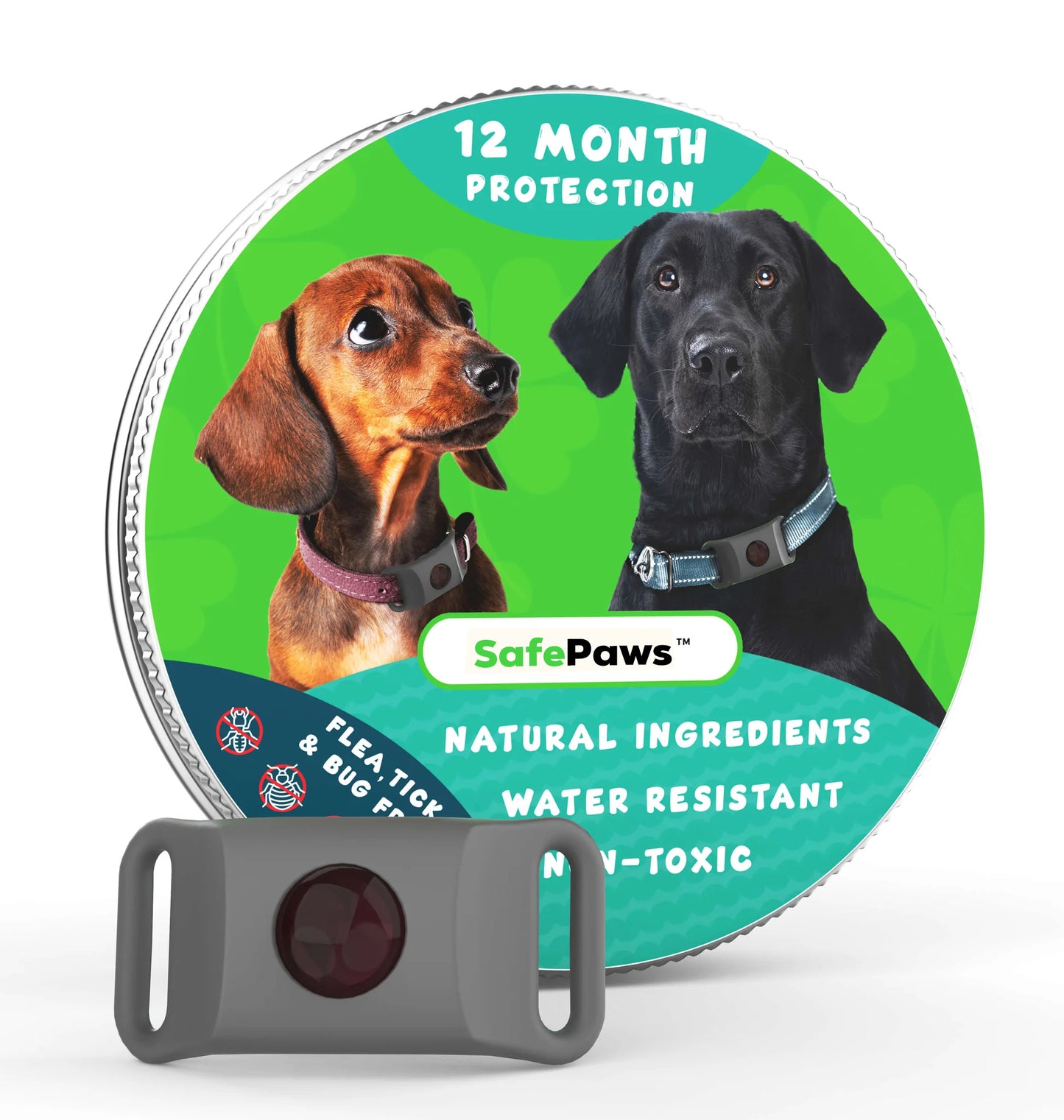 SafePaws™ - Collar antipulgas para perros 100% natural