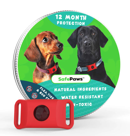 SafePaws™ - Collar antipulgas para perros 100% natural