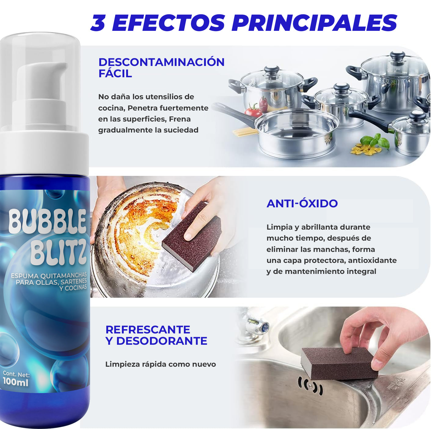 BubbleBlitz™ - Espuma quitamanchas de limpieza