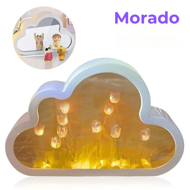 GLOWMIRROR™ - LAMPARA DE TULIPAN CON ESPEJO DE NUBE