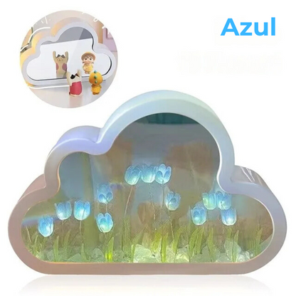 GLOWMIRROR™ - LAMPARA DE TULIPAN CON ESPEJO DE NUBE