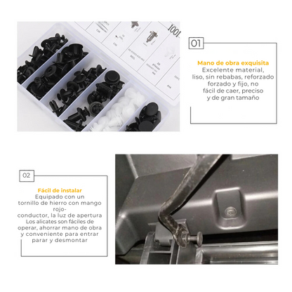 CarLicense™ Patente de coche, juego de remaches de plástico