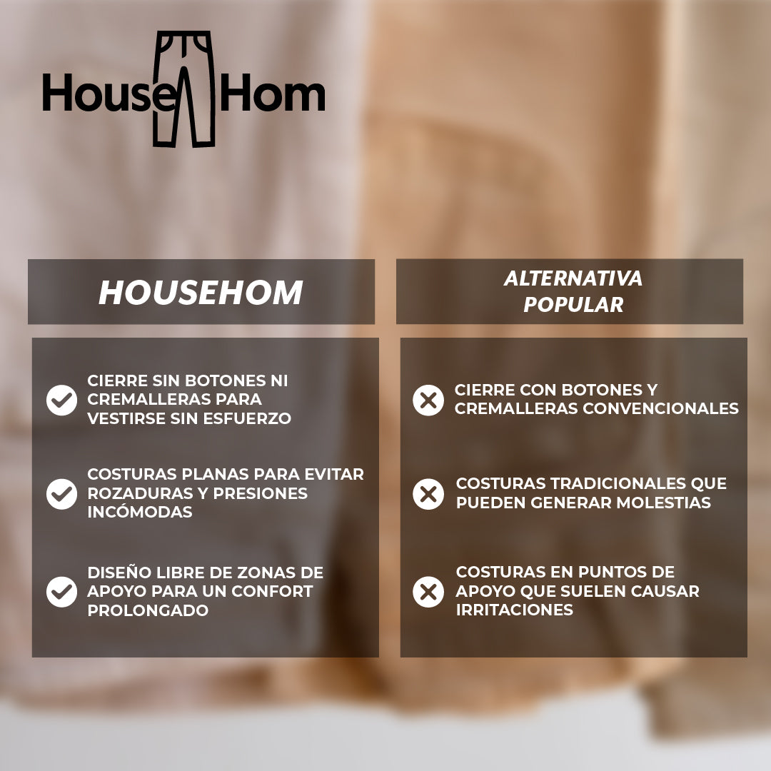 HouseHom™ – Pantalón stretch con acceso fácil lateral