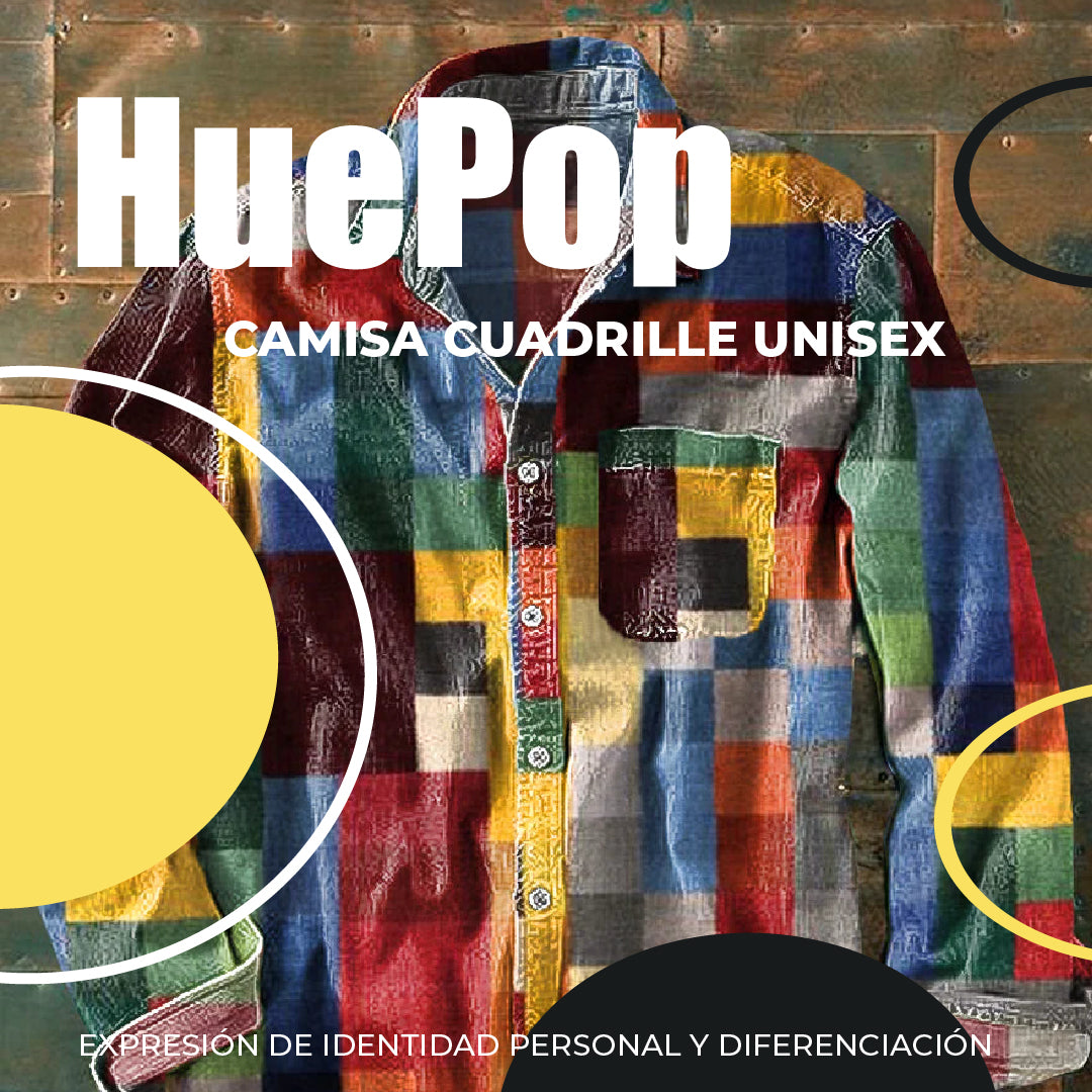 HuePop™ - Camisa cuadrille unisex