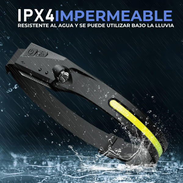 Linterna led de cabeza con sensor