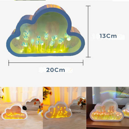 GLOWMIRROR™ - LAMPARA DE TULIPAN CON ESPEJO DE NUBE