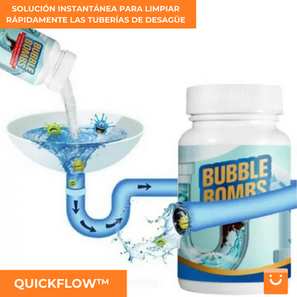 QUICKFLOW™  - SOLUCIÓN INSTANTÁNEA PARA LIMPIAR RÁPIDAMENTE LAS TUBERÍAS DE DESAGÜE