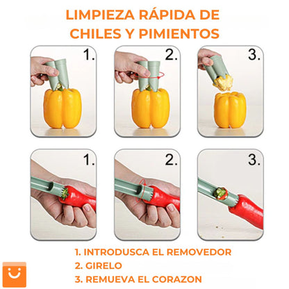 PEPSLICE™ - REMOVEDOR DE SEMILLAS DE PIMIENTOS - ¡OFERTA! 1 + 1 gratis (2 unidades)