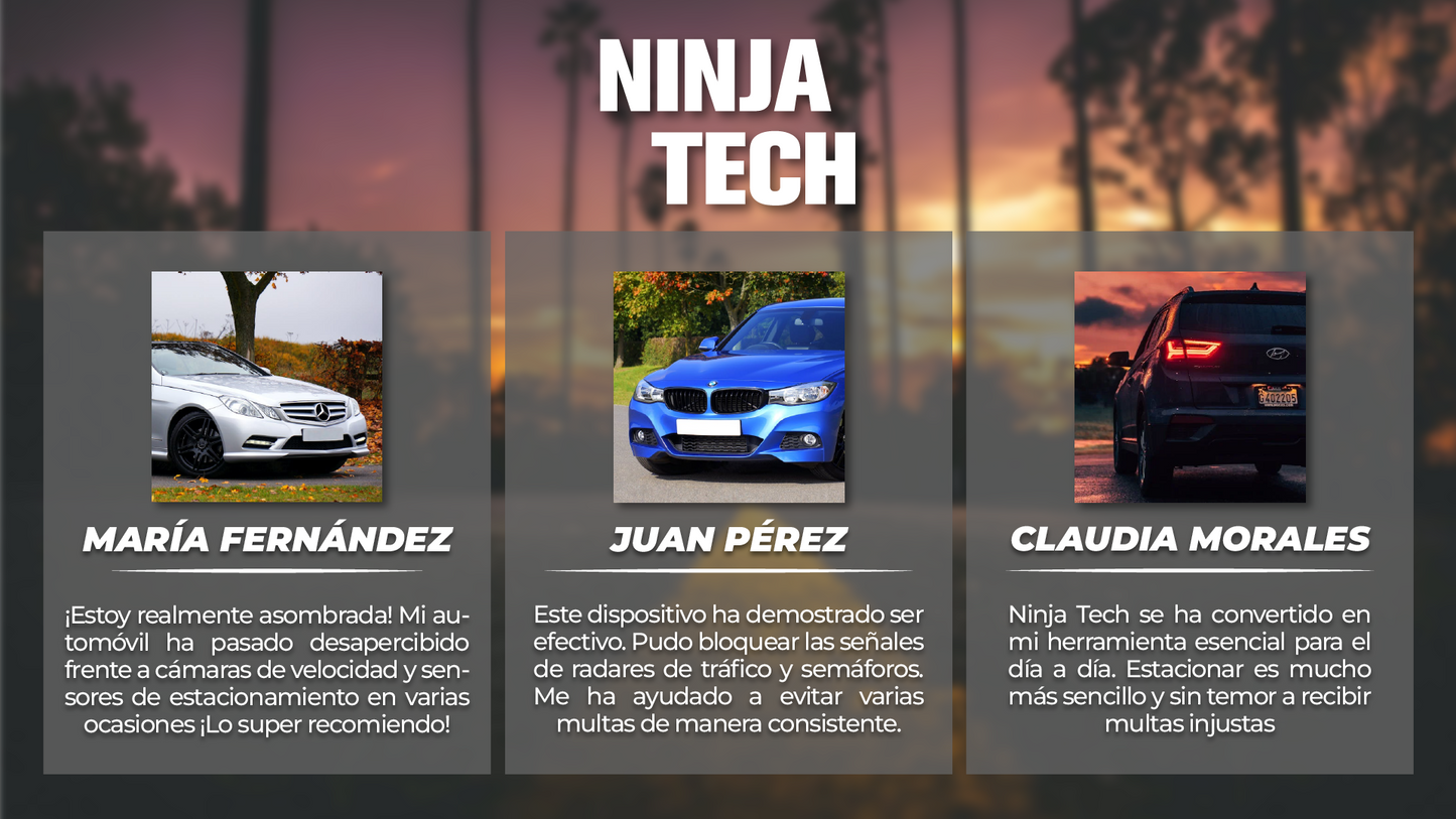 NinjaTech™- BLOQUEADOR  DE RADARES PARA AUTOS